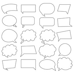 Fototapeta premium set of speech comic bubbles