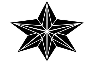 Obraz premium Vector art of silhouette of abstract star shape