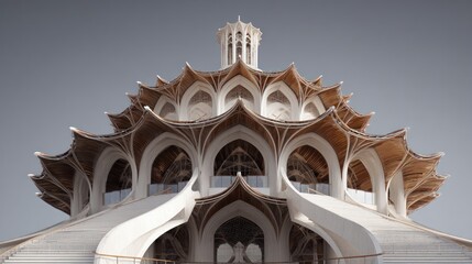 Intricate architectural structure facade