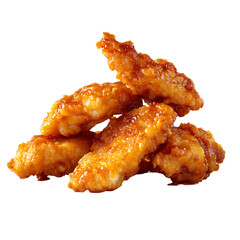 Crispy Honey Garlic Chicken Wings Pile Food Photography isolated on a transparent background orange