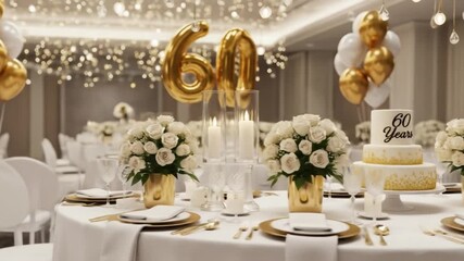 video celebration of the 60th year, wedding day, birthday, important day
