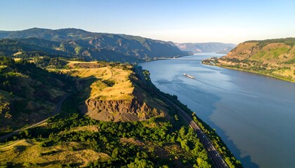 High-angle view of a river valley