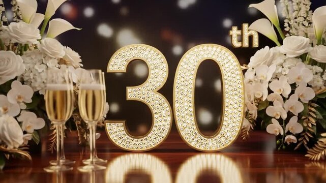 30th anniversary celebration video, birthday, wedding day, important day.