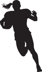  american football, silhouette, vector bundle