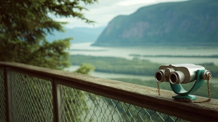 Outdoor binoculars view