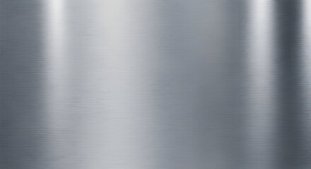 Close up of a brushed metal surface with subtle reflections and horizontal grain texture detail view