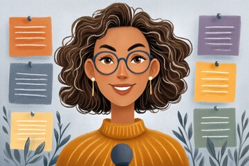 Business strategy workshop adapting with digital post-its in a collaborative space