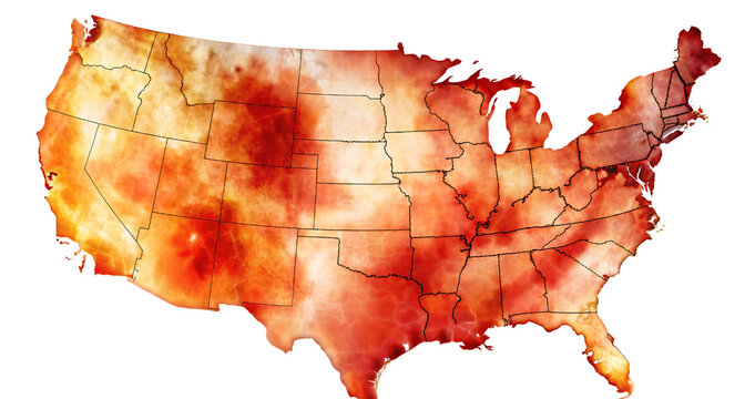 United states heatwave map extreme temperatures summer