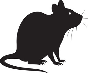 Obraz premium Rat Silhouette vector Illustration