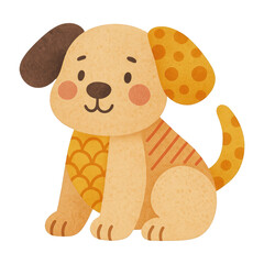 Fototapeta premium PNG Cute cartoon dog illustration