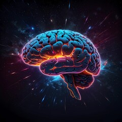 Cosmic mind. AI generation