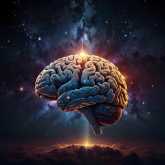 Cosmic mind. AI generation