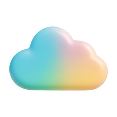 PNG Colorful gradient cloud illustration.