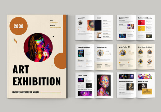Art Exhibition Catalog Template Layout