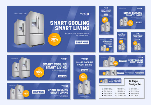 Electronics Product Offer Sale Web Ad Banner Set