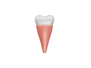 premolar icon 3d illustration render