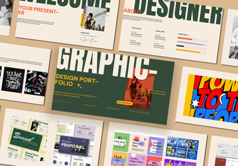 Modern Graphic Design Portfolio Presentation And Design Highlight Template Layout