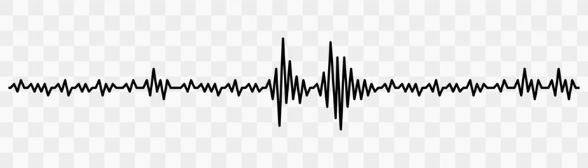Vector sound wave spectrum. Display voice recording, podcast or music streaming, soundwave amplitude. Voice graph meter