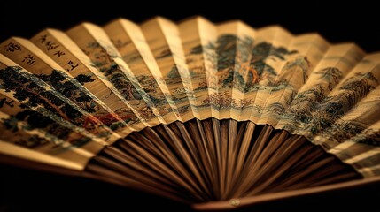 Ornate Asian fan