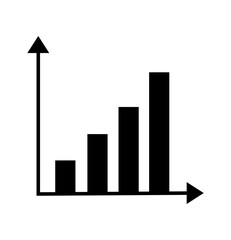 business graph with arrow