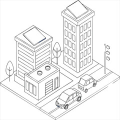 vector illustration of a city