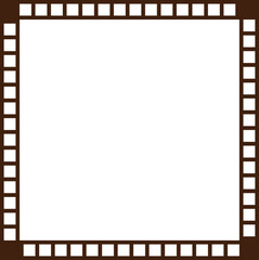 Decorative square frame with small squares along the border isolated on white background