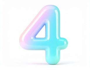 Obraz premium 3D render of the number 