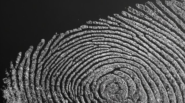 Intricate patterns of a fingerprint showcasing biometric technology in a secure environment
