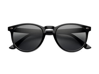 Black sunglasses isolated on a transparent background