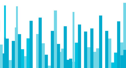 Abstract geometric blue bar graph pattern with vertical rectangles