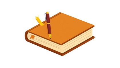 Book and pen graphic