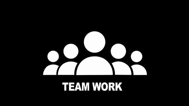 A group Business team of people connecting icon, Animated icon on transparent background, alpha channel included. Users or business partnership.