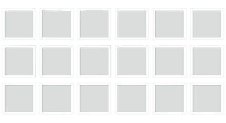 Blank photo collage with empty squares and white borders for customiza