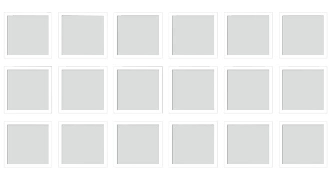 Blank photo collage with empty squares and white borders for customiza