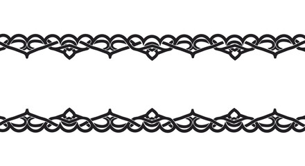 Classic ornamental border with intricate geometric design