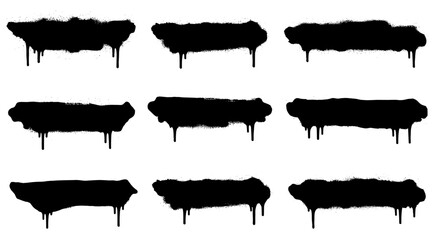 Dripping spray paint lines with grunge texture for urban art design