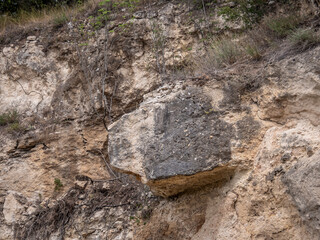 Travertine rock quarry in Hunedoara county, Romania