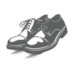 silhouette vector design of a pair of shoes