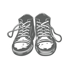 silhouette vector design of a pair of shoes