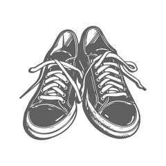 silhouette vector design of a pair of shoes