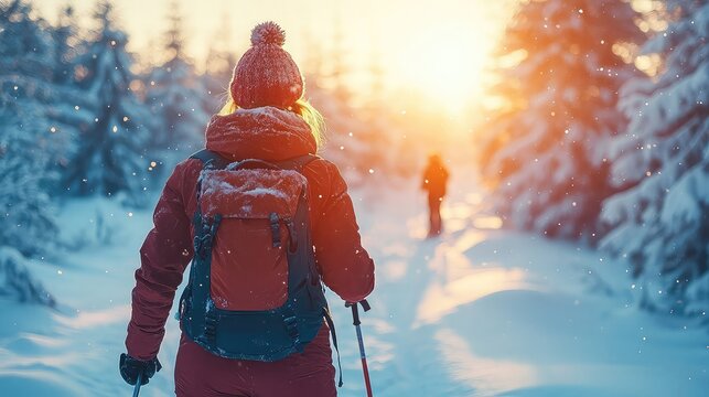 Winter adventures including skiing snowboarding snowshoeing and sledding with individuals enjoying snowy terrain cold air and seasonal outdoor recreational activities