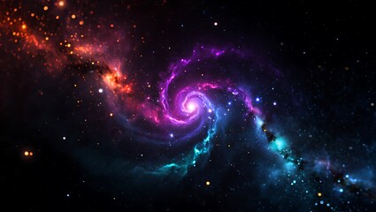 Swirling Cosmic Nebula With Vibrant Colors galaxy space