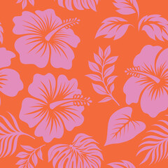 flower pattern, hibiscus pattern, floral pattern.