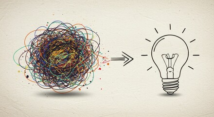 Transforming complexity into clarity, a visual representation of problem solving and innovation