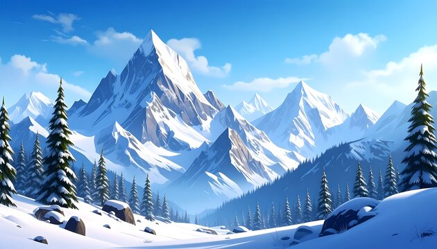 Winter mountain landscape