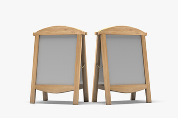 Sign Board Mockup on white Background