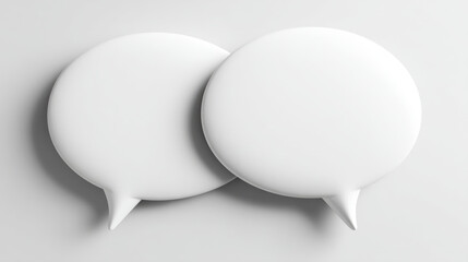 A minimalist illustration  speech bubble being covered by a blank, neutral speech bubble of the same shape. Clean background, no text.