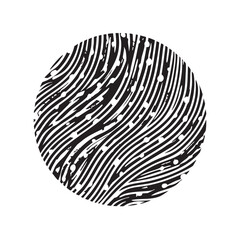 Abstract design with flowing lines and circular patterns