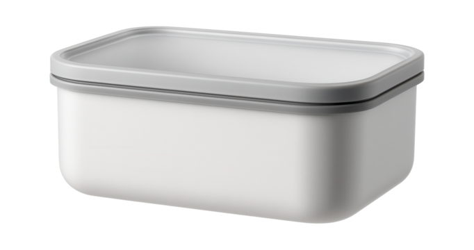 Closed tray with an airtight lid, ideal for keeping pet food fresh in a laundry room.
