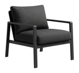 Upholstered garden chair with water-resistant fabric, excellent for a winter garden extension.